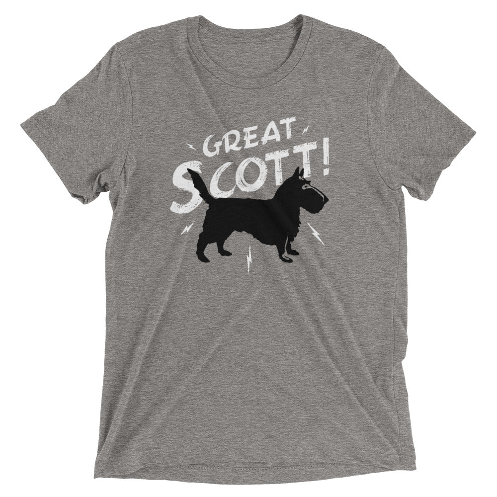 Great Scott! Men's Tri-Blend Tee Hoodie, Sweatshirt | PureTeeCo.com (Image 1)