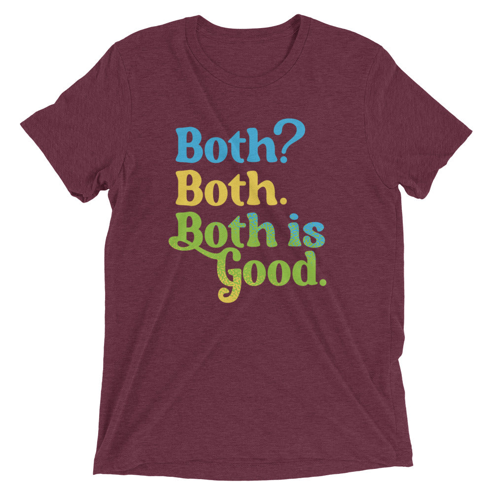 Both? Both. Both Is Good. Men's Tri-Blend Tee Hoodie, Sweatshirt | PureTeeCo.com (Image 3)