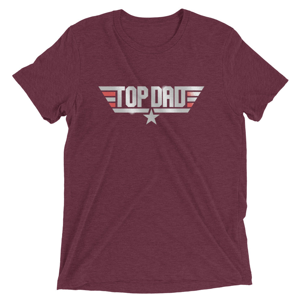 Top Dad Men's Tri-Blend Tee Hoodie, Sweatshirt | PureTeeCo.com (Image 3)