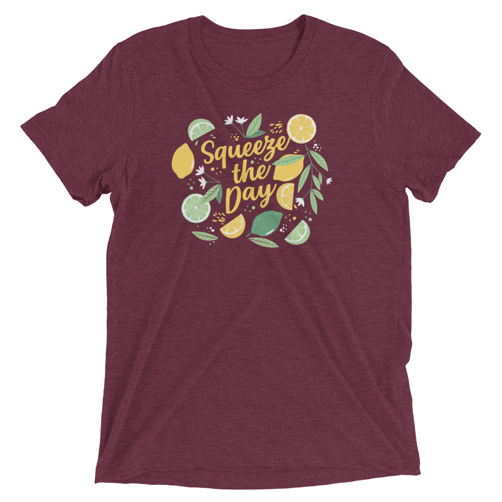 Squeeze The Day Men's Tri-Blend Tee Hoodie, Sweatshirt | PureTeeCo.com (Image 3)