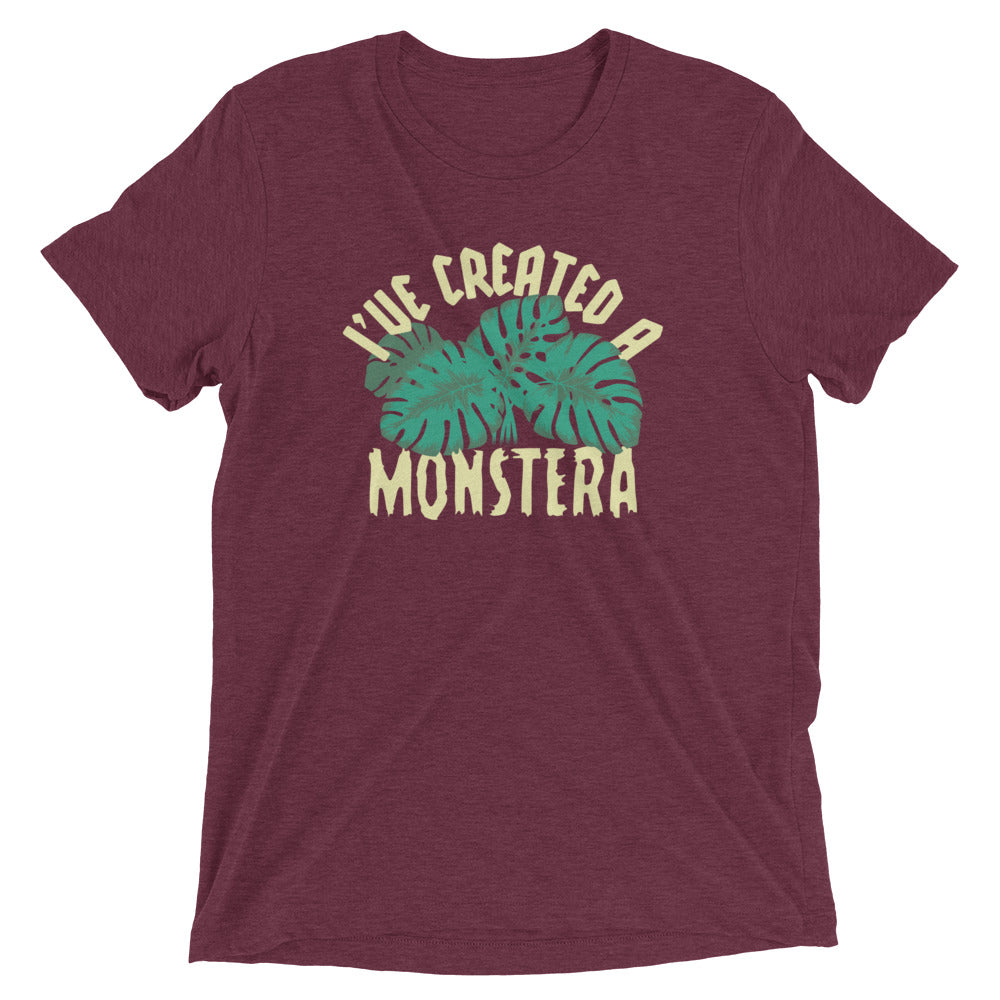 I've Created A Monstera Men's Tri-Blend Tee Hoodie, Sweatshirt | PureTeeCo.com (Image 4)