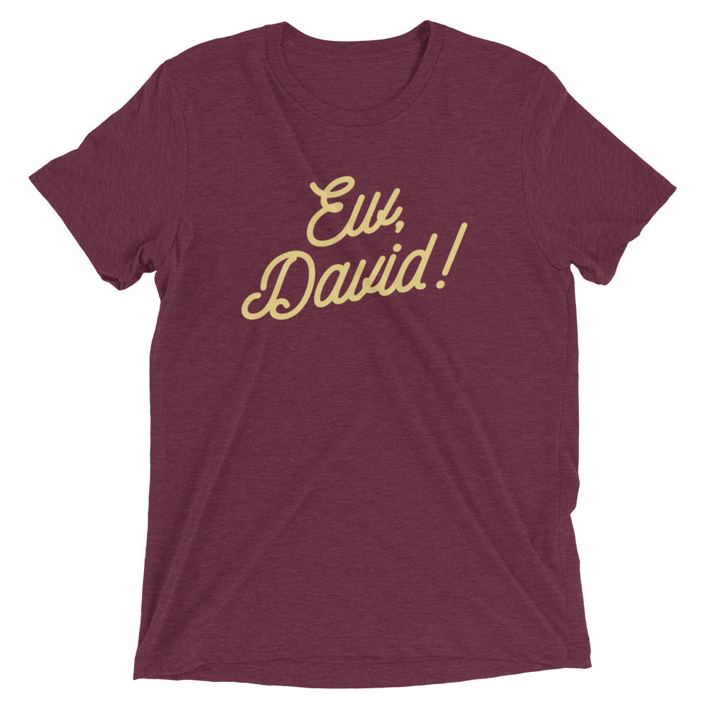 Ew, David! Men's Tri-Blend Tee Hoodie, Sweatshirt | PureTeeCo.com (Image 3)