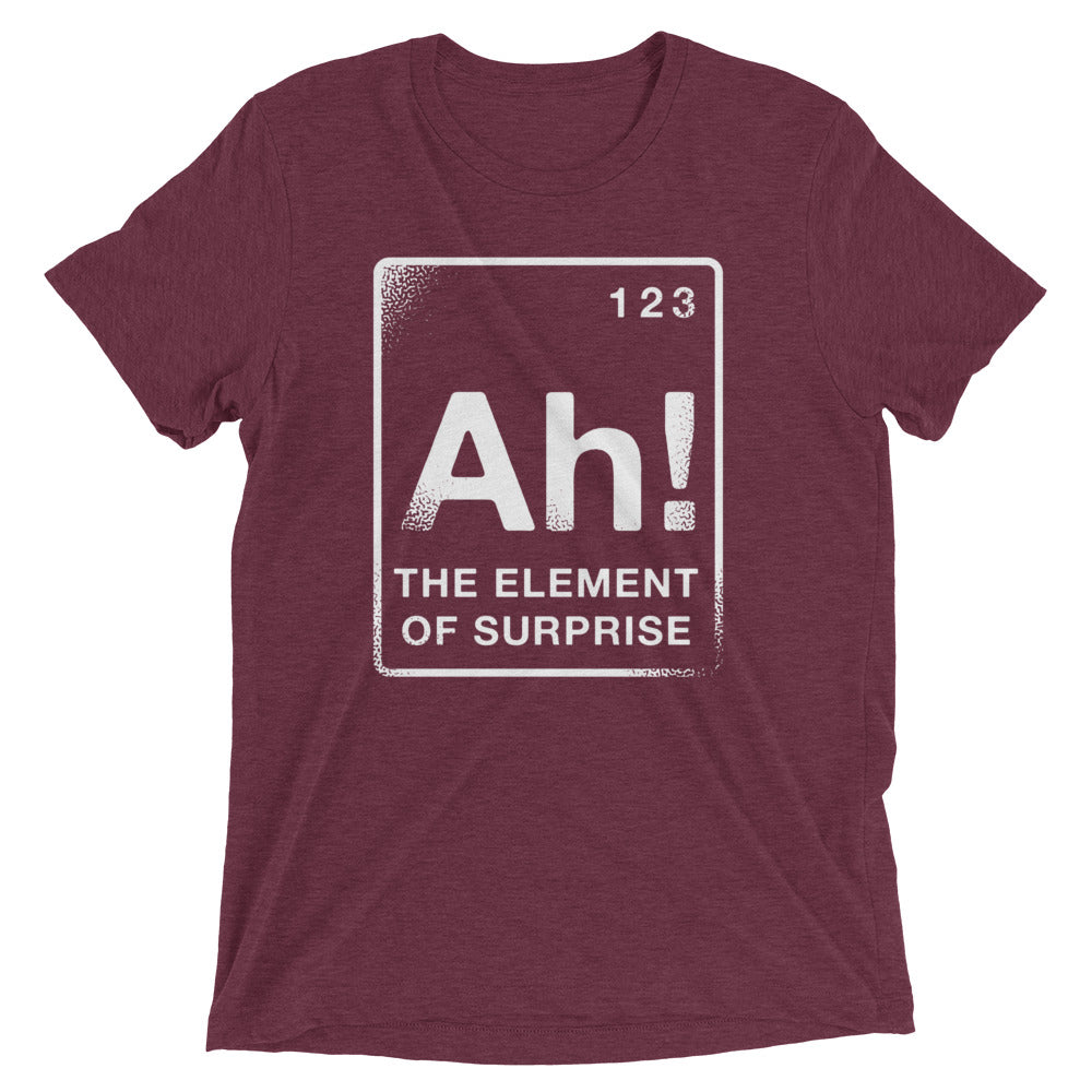 The Element Of Surprise Men's Tri-Blend Tee Hoodie, Sweatshirt | PureTeeCo.com (Image 3)