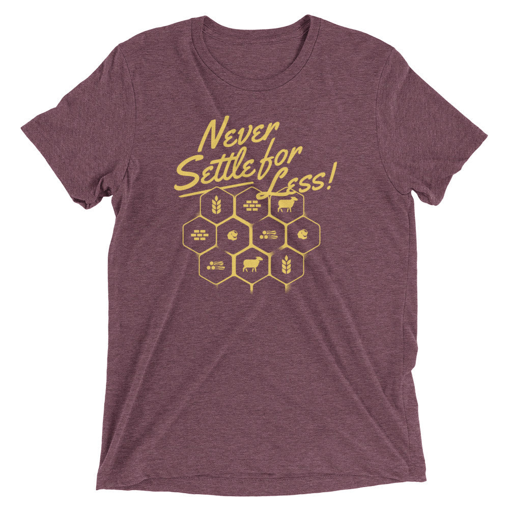 Never Settle For Less Men's Tri-Blend Tee Hoodie, Sweatshirt | PureTeeCo.com (Image 5)