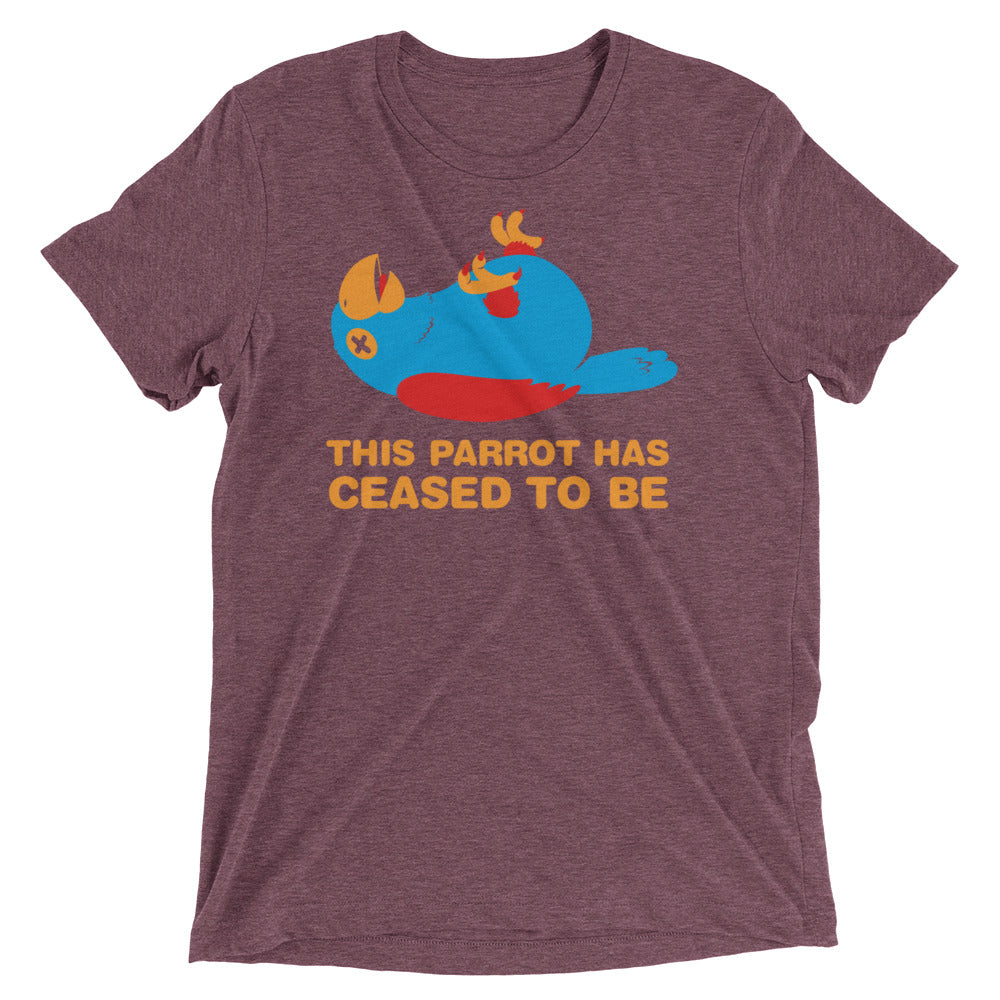 This Parrot Has Ceased To Be Men's Tri-Blend Tee Hoodie, Sweatshirt | PureTeeCo.com (Image 5)