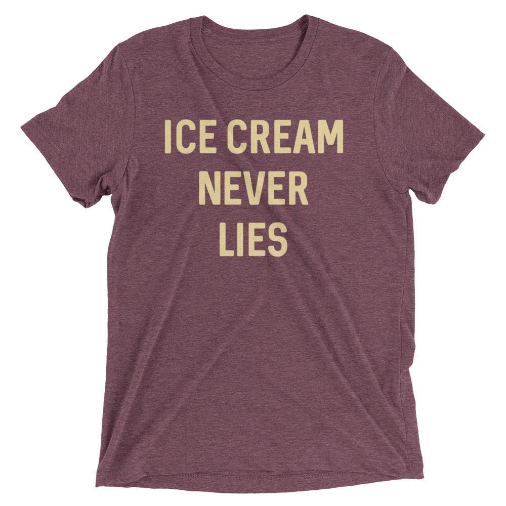 Ice Cream Never Lies Men's Tri-Blend Tee Hoodie, Sweatshirt | PureTeeCo.com (Image 4)
