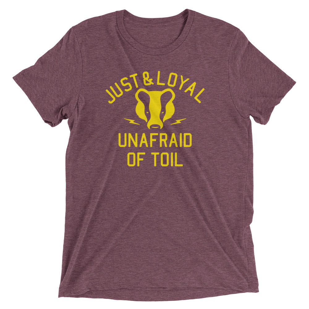 Just And Loyal, Unafraid Of Toil Men's Tri-Blend Tee Hoodie, Sweatshirt | PureTeeCo.com (Image 4)