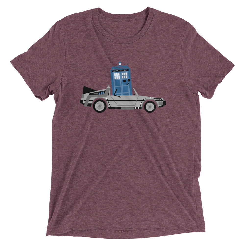 Time Machine x Two Men's Tri-Blend Tee Hoodie, Sweatshirt | PureTeeCo.com (Image 5)