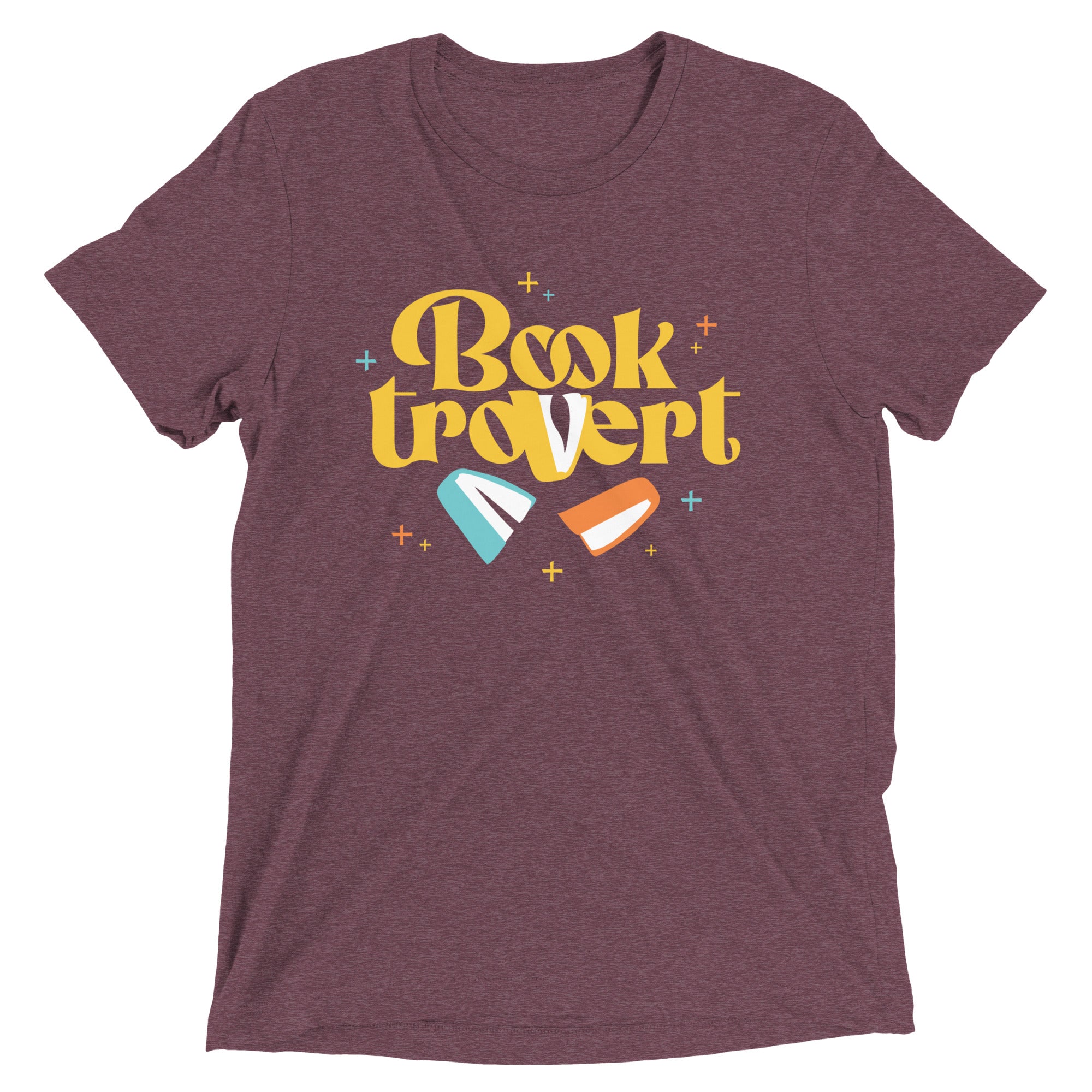 Booktrovert Men's Tri-Blend Tee Hoodie, Sweatshirt | PureTeeCo.com (Image 1)
