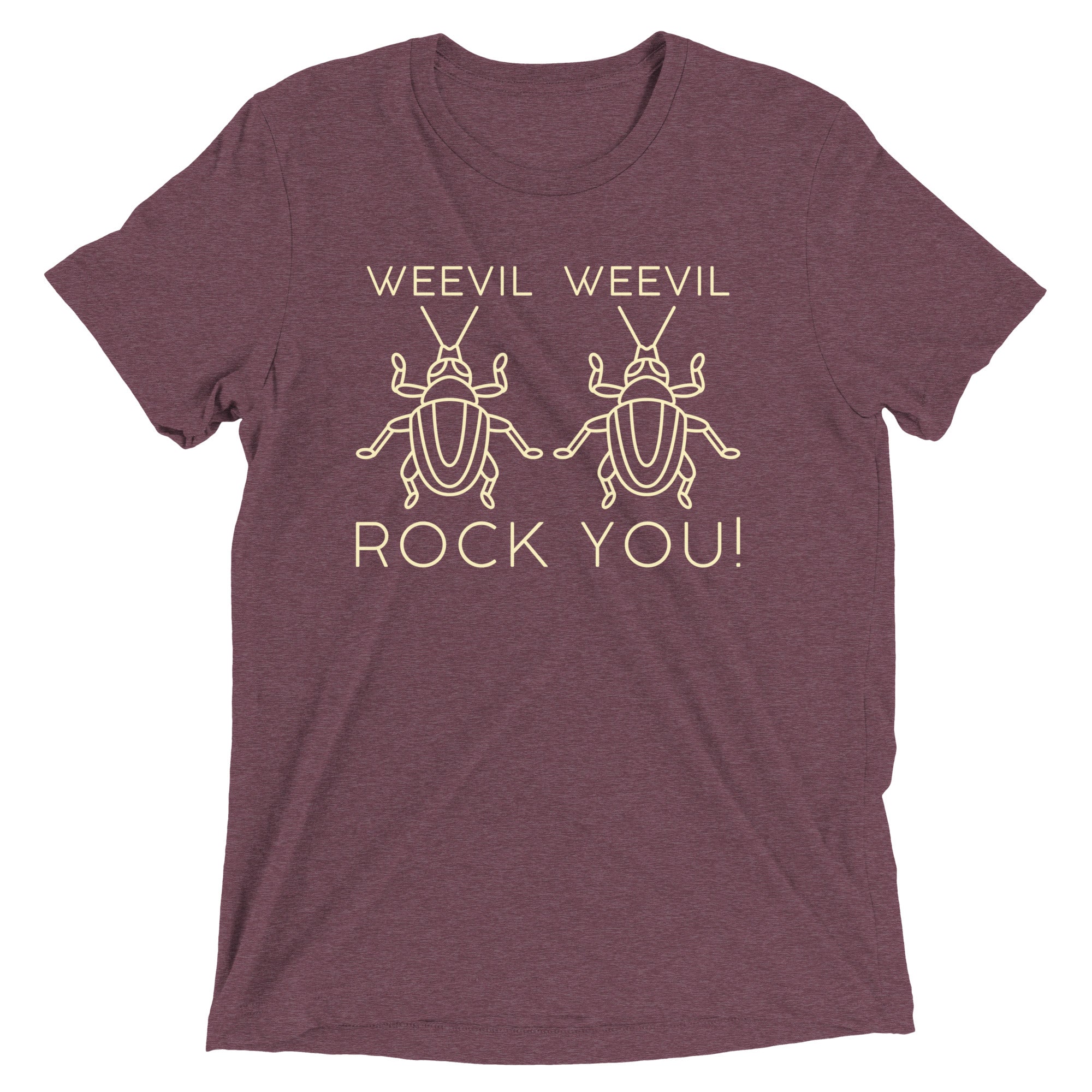 Weevil Weevil Rock You! Men's Tri-Blend Tee Hoodie, Sweatshirt | PureTeeCo.com (Image 4)