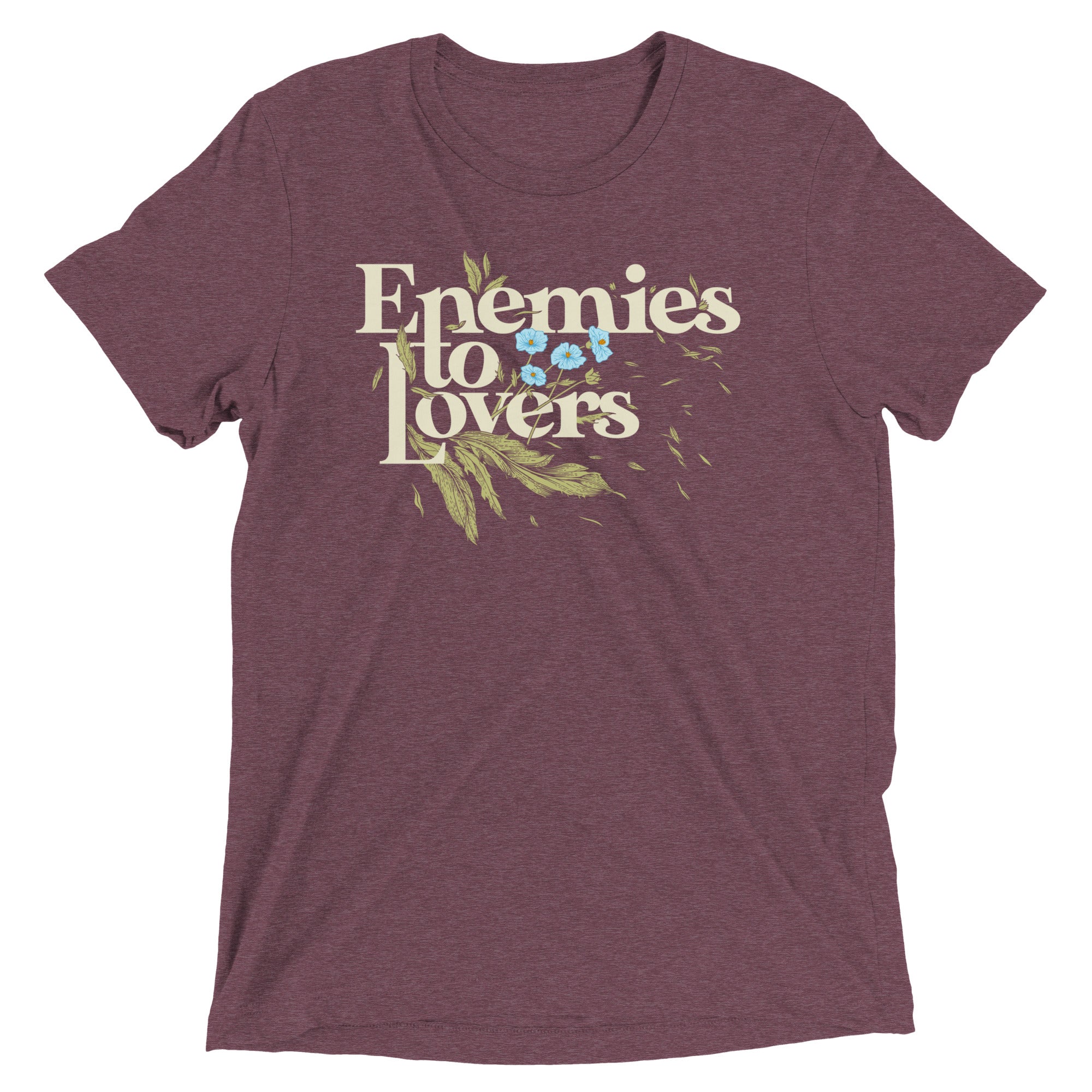 Enemies To Lovers Men's Tri-Blend Tee Hoodie, Sweatshirt | PureTeeCo.com (Image 3)