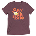 Say La Brie Men's Tri-Blend Tee Hoodie, Sweatshirt | PureTeeCo.com (Image 1)