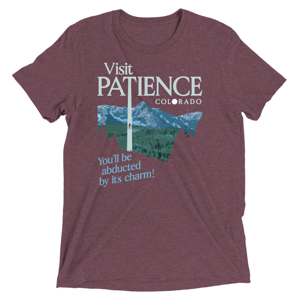 Visit Patience Colorado Men's Tri-Blend Tee Hoodie, Sweatshirt | PureTeeCo.com (Image 5)