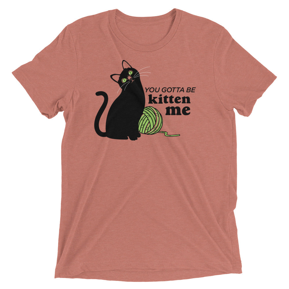 You Gotta Be Kitten Me Men's Tri-Blend Tee Hoodie, Sweatshirt | PureTeeCo.com (Image 3)
