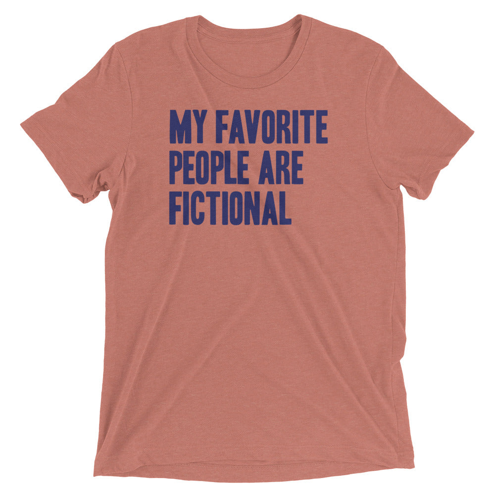 My Favorite People Are Fictional Men's Tri-Blend Tee Hoodie, Sweatshirt | PureTeeCo.com (Image 2)