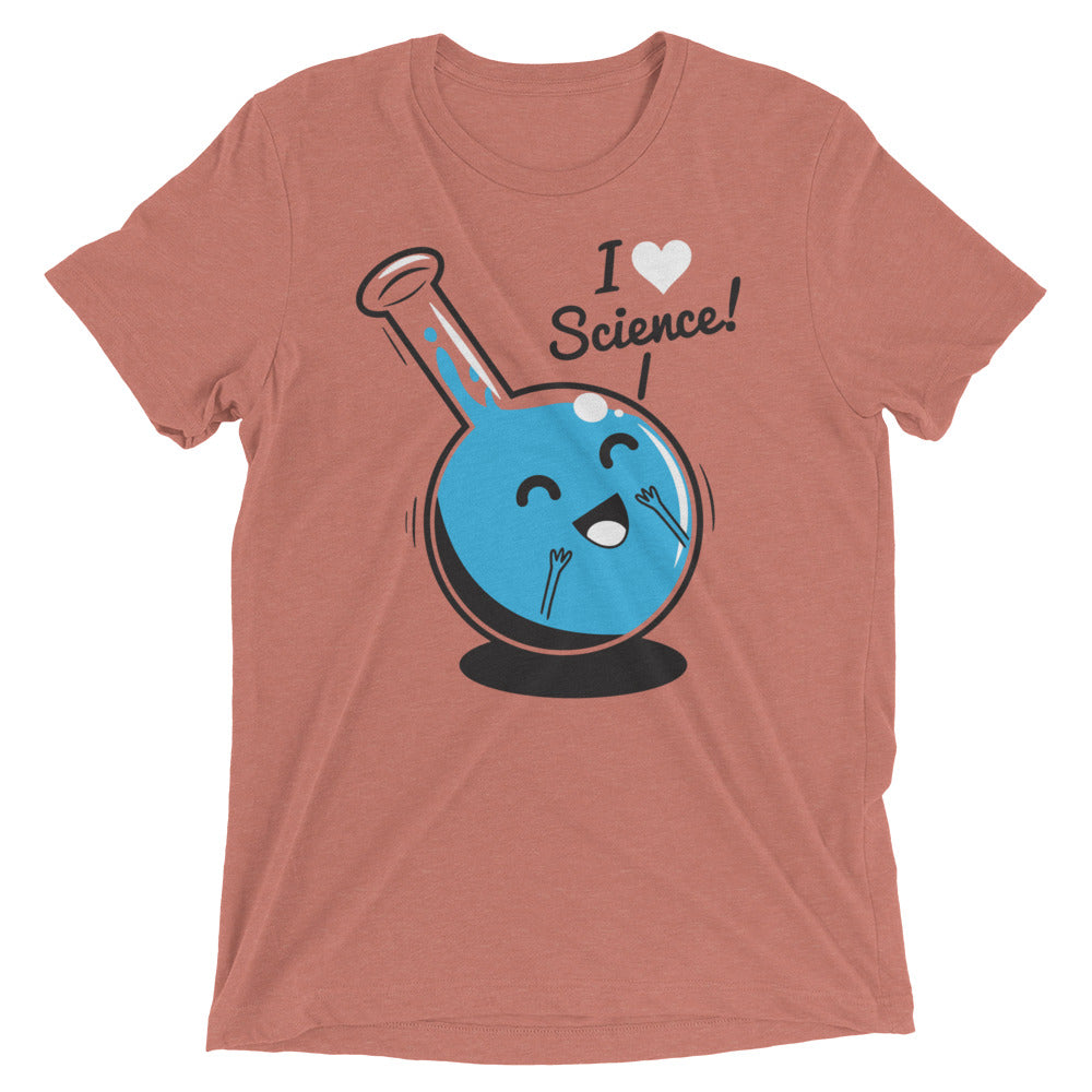 I Heart Science Men's Tri-Blend Tee Hoodie, Sweatshirt | PureTeeCo.com (Image 3)