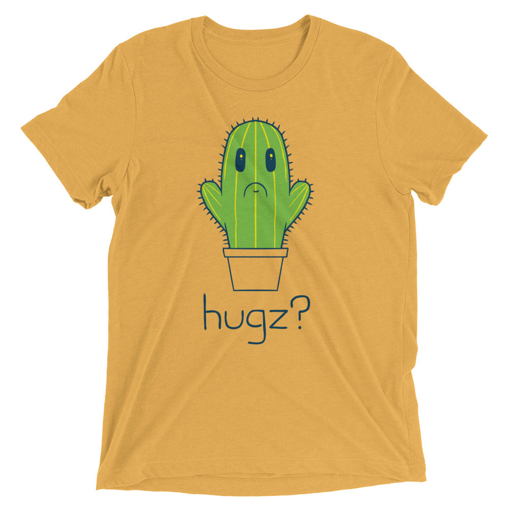 Hugz? Cactus Men's Tri-Blend Tee Hoodie, Sweatshirt | PureTeeCo.com (Image 5)