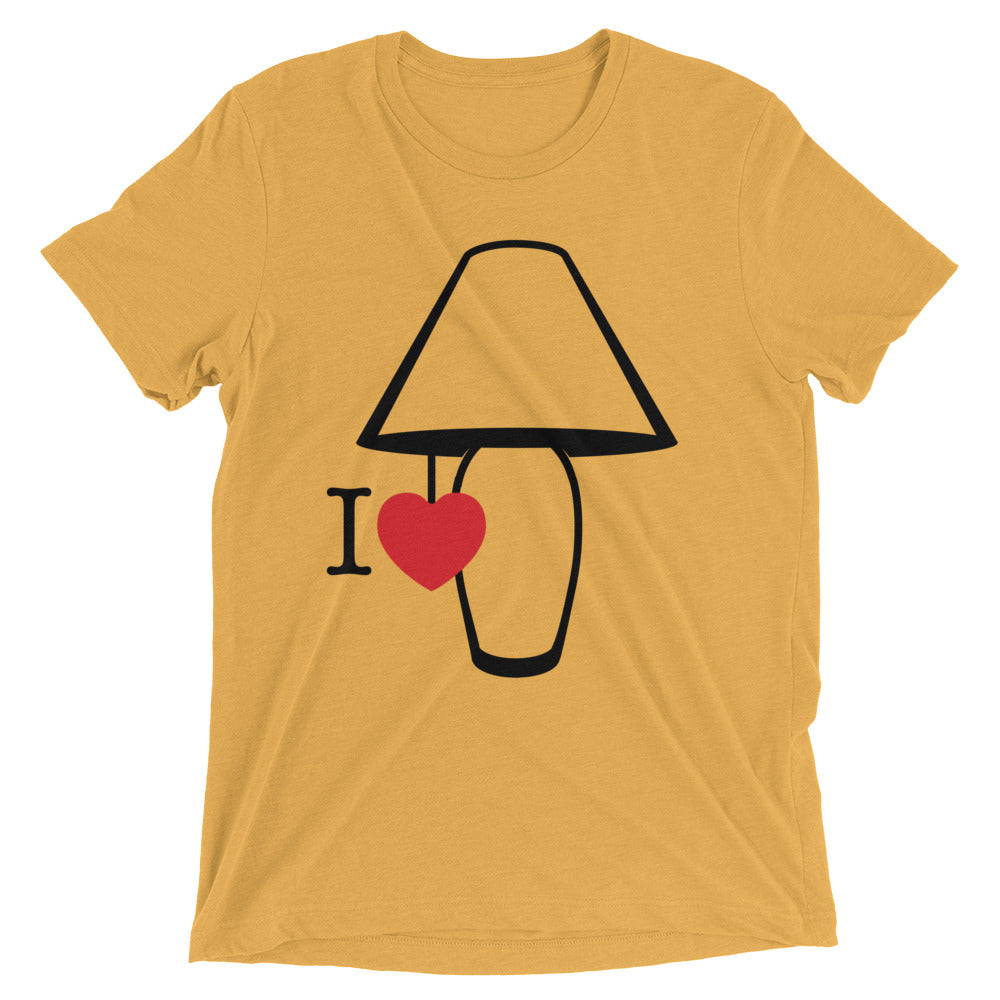 I Love Lamp Men's Tri-Blend Tee Hoodie, Sweatshirt | PureTeeCo.com (Image 4)