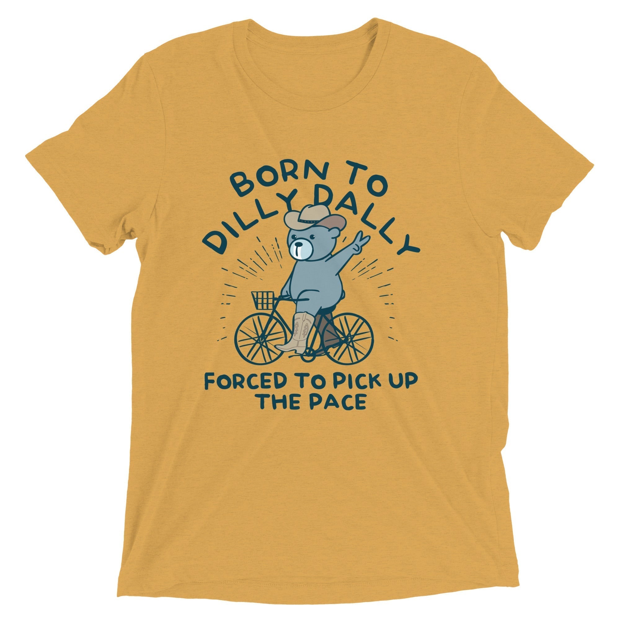 Born To Dilly Dally Forced To Pick Up The Pace Men's Tri-Blend Tee Hoodie, Sweatshirt | PureTeeCo.com (Image 4)