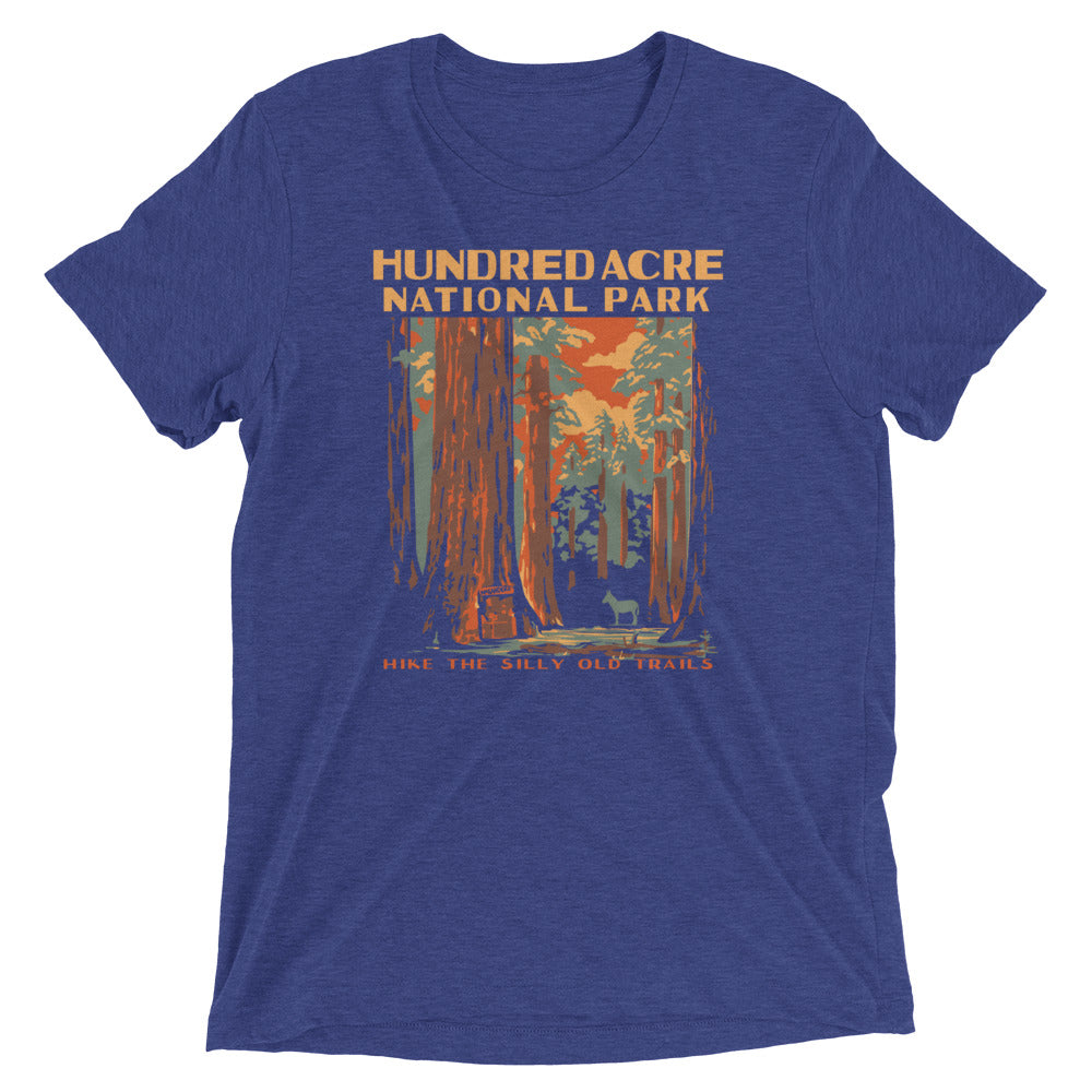 Hundred Acre National Park Men's Tri-Blend Tee Hoodie, Sweatshirt | PureTeeCo.com (Image 1)