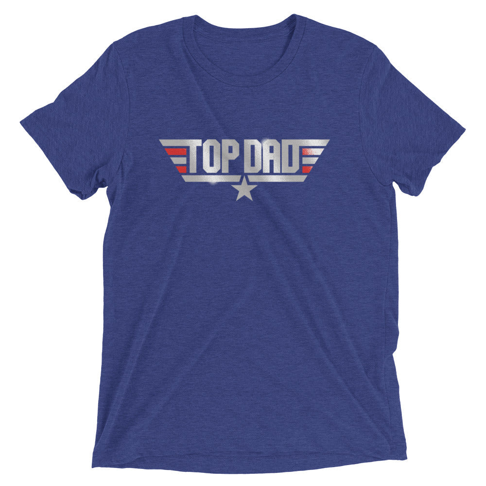 Top Dad Men's Tri-Blend Tee Hoodie, Sweatshirt | PureTeeCo.com (Image 1)