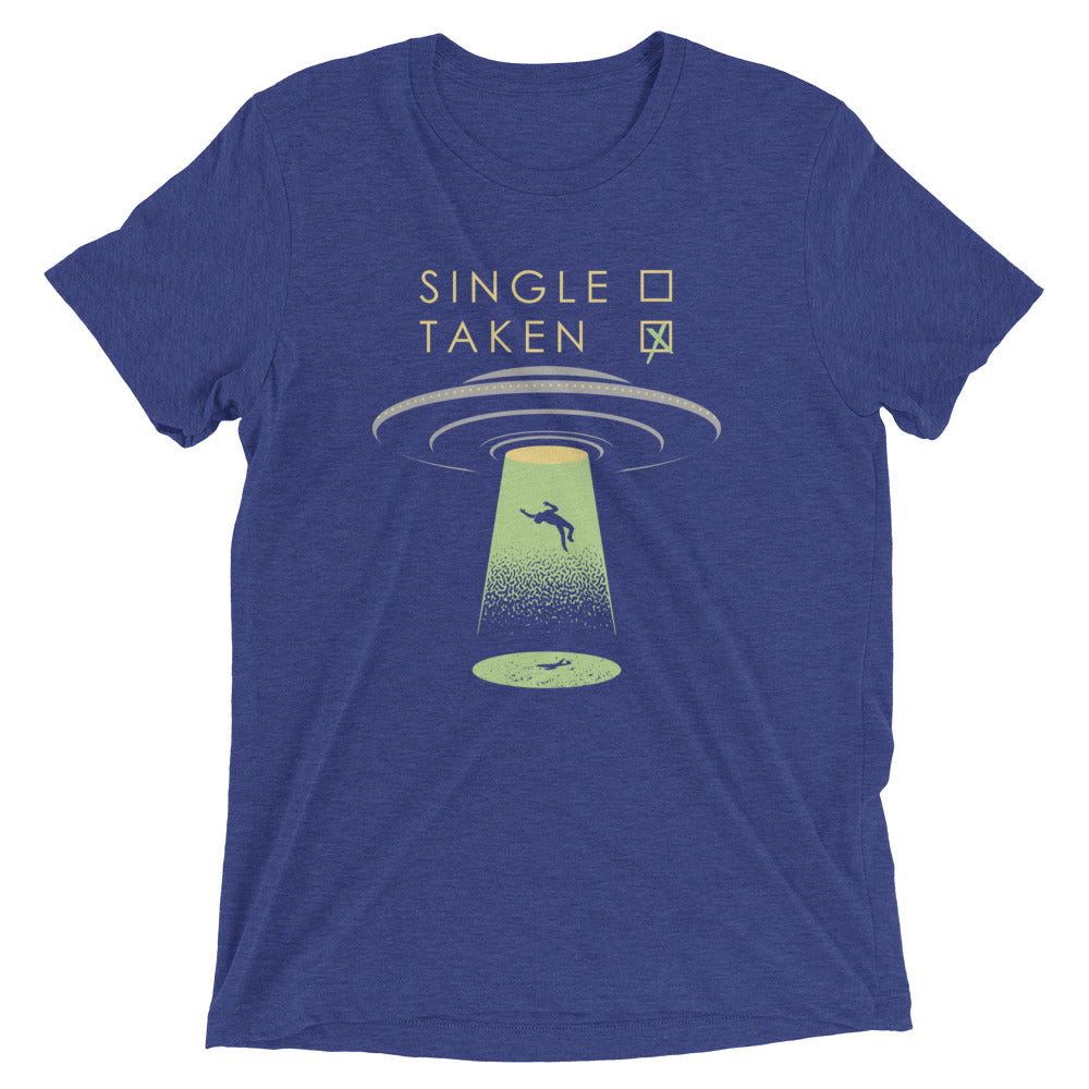 Single Taken UFO Men's Tri-Blend Tee Hoodie, Sweatshirt | PureTeeCo.com (Image 4)