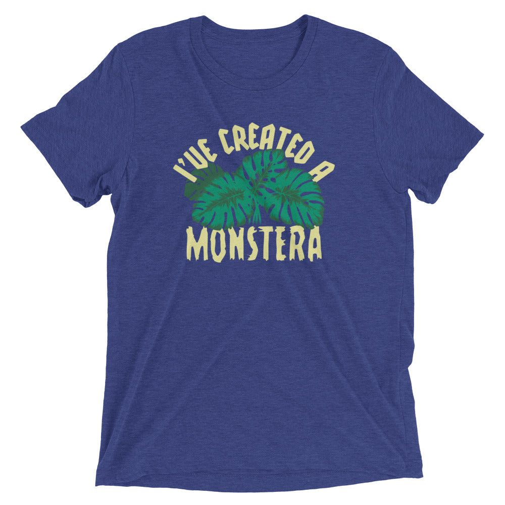 I've Created A Monstera Men's Tri-Blend Tee Hoodie, Sweatshirt | PureTeeCo.com (Image 3)