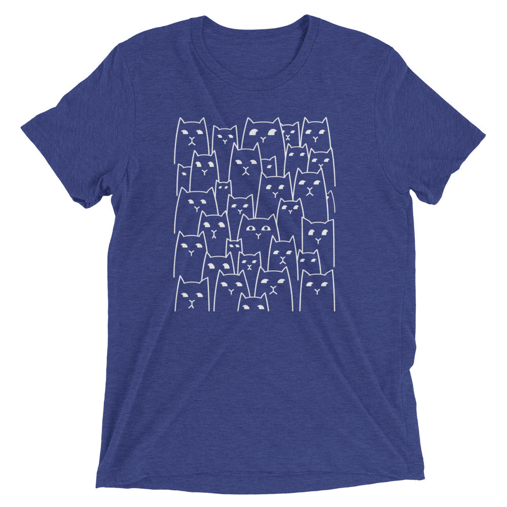 Suspicious Cats Men's Tri-Blend Tee Hoodie, Sweatshirt | PureTeeCo.com (Image 5)