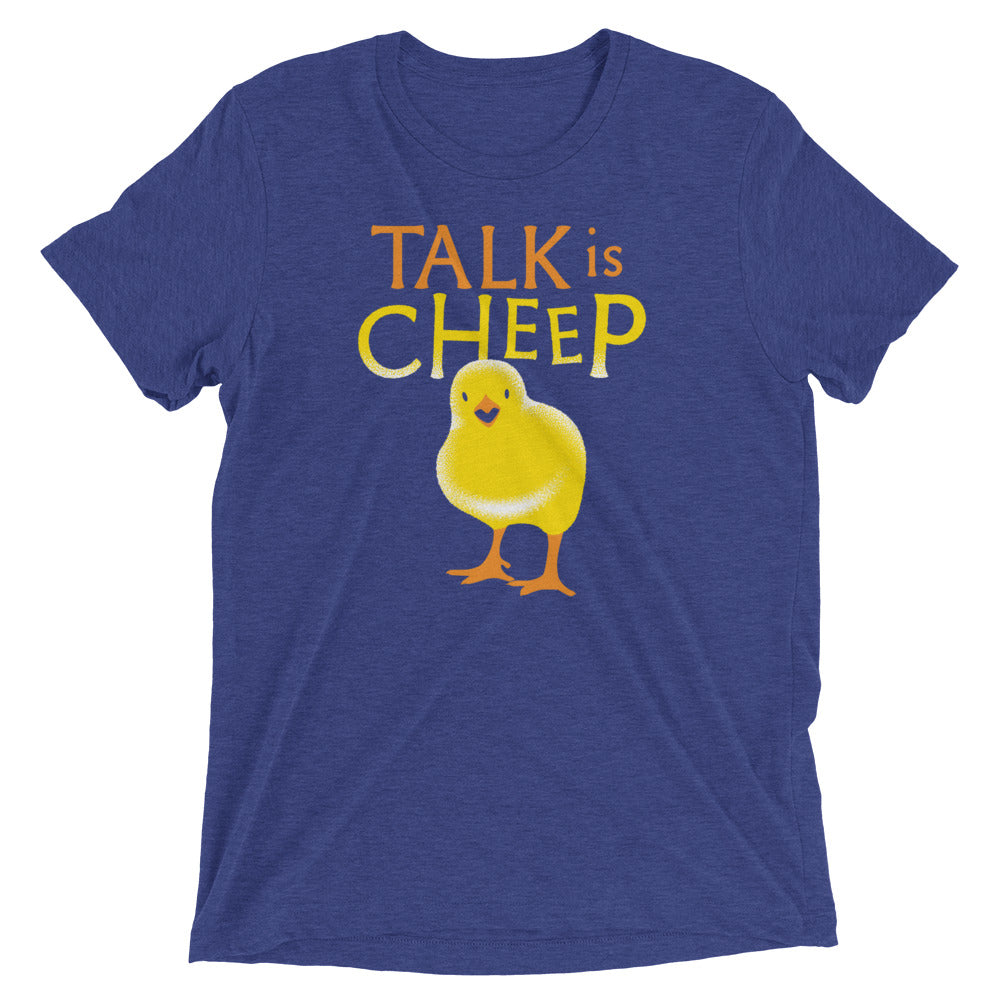 Talk Is Cheep Men's Tri-Blend Tee Hoodie, Sweatshirt | PureTeeCo.com (Image 5)
