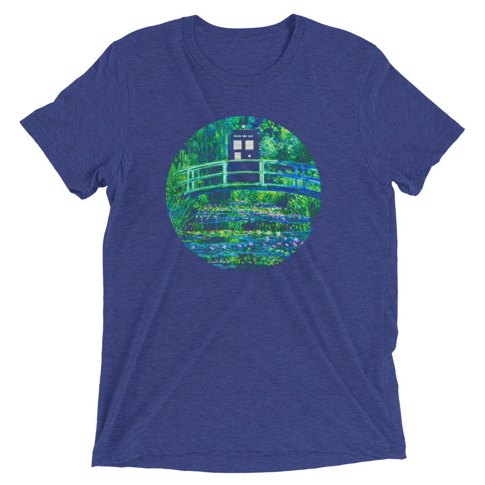 Water Lilies Police Box Men's Tri-Blend Tee Hoodie, Sweatshirt | PureTeeCo.com (Image 1)