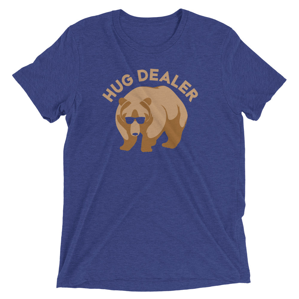 Hug Dealer Men's Tri-Blend Tee Hoodie, Sweatshirt | PureTeeCo.com (Image 1)