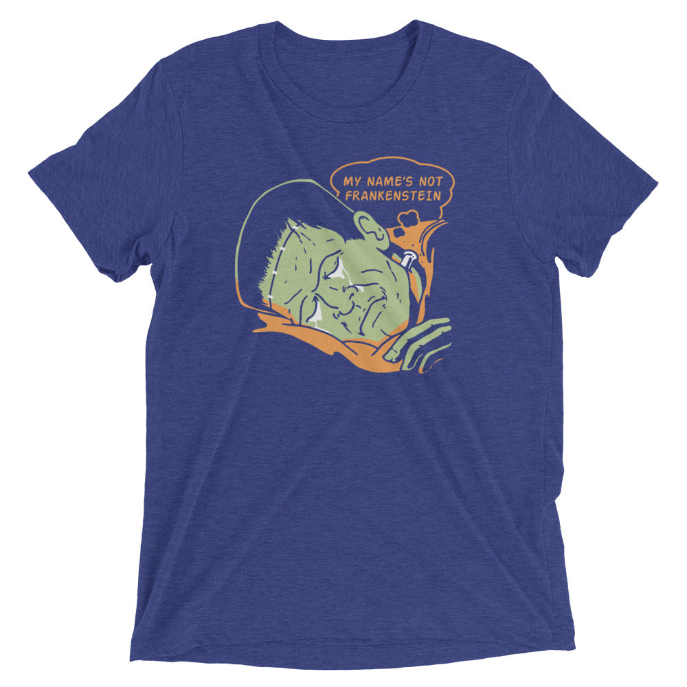My Name's Not Frankenstein Men's Tri-Blend Tee Hoodie, Sweatshirt | PureTeeCo.com (Image 4)