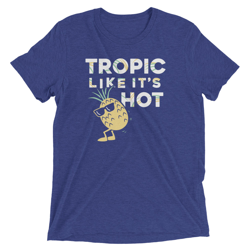 Tropic Like It's Hot Men's Tri-Blend Tee Hoodie, Sweatshirt | PureTeeCo.com (Image 5)