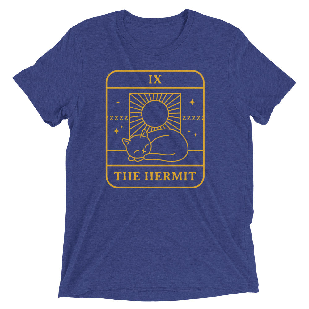 The Hermit Men's Tri-Blend Tee Hoodie, Sweatshirt | PureTeeCo.com (Image 3)