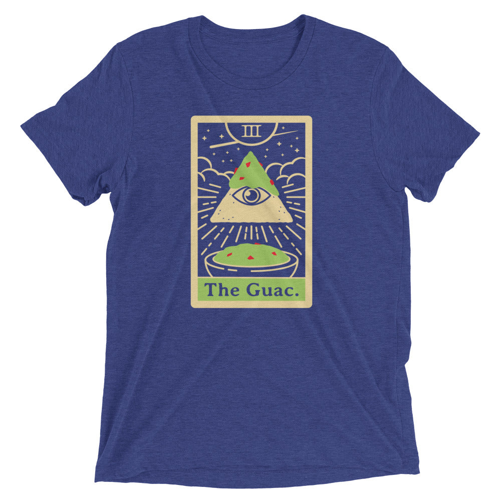 The Guac Tarot Men's Tri-Blend Tee Hoodie, Sweatshirt | PureTeeCo.com (Image 4)