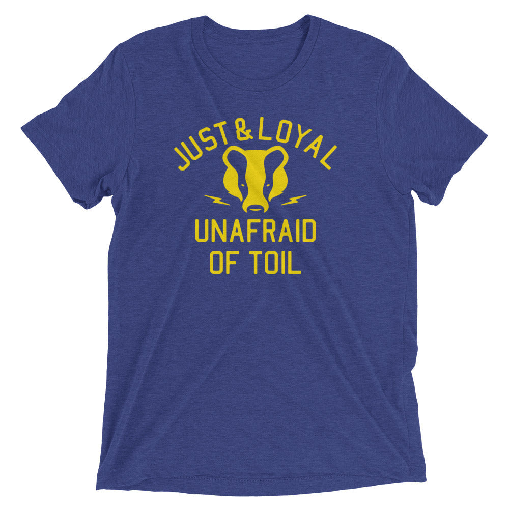 Just And Loyal, Unafraid Of Toil Men's Tri-Blend Tee Hoodie, Sweatshirt | PureTeeCo.com (Image 3)