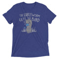The Early Worm Gets The Bird Men's Tri-Blend Tee Hoodie, Sweatshirt | PureTeeCo.com (Image 1)