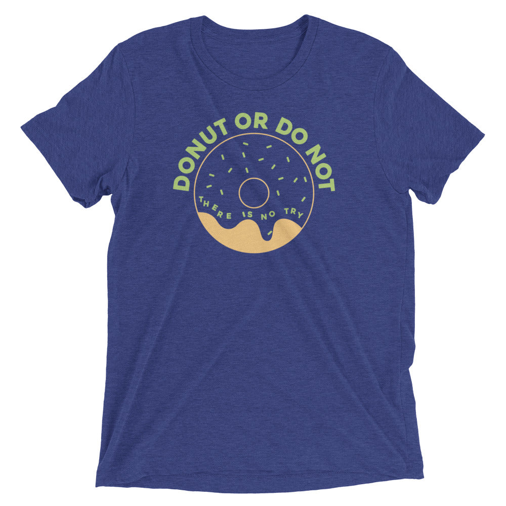 Donut Or Do Not Men's Tri-Blend Tee Hoodie, Sweatshirt | PureTeeCo.com (Image 4)