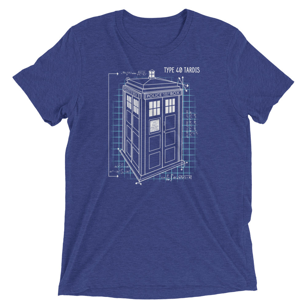 Type 40 Tardis Men's Tri-Blend Tee Hoodie, Sweatshirt | PureTeeCo.com (Image 1)