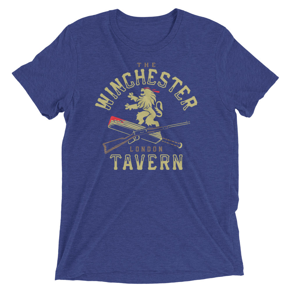 The Winchester Tavern Men's Tri-Blend Tee Hoodie, Sweatshirt | PureTeeCo.com (Image 3)