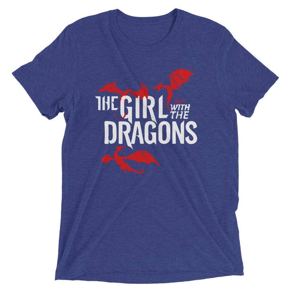 The Girl With The Dragons Men's Tri-Blend Tee Hoodie, Sweatshirt | PureTeeCo.com (Image 4)