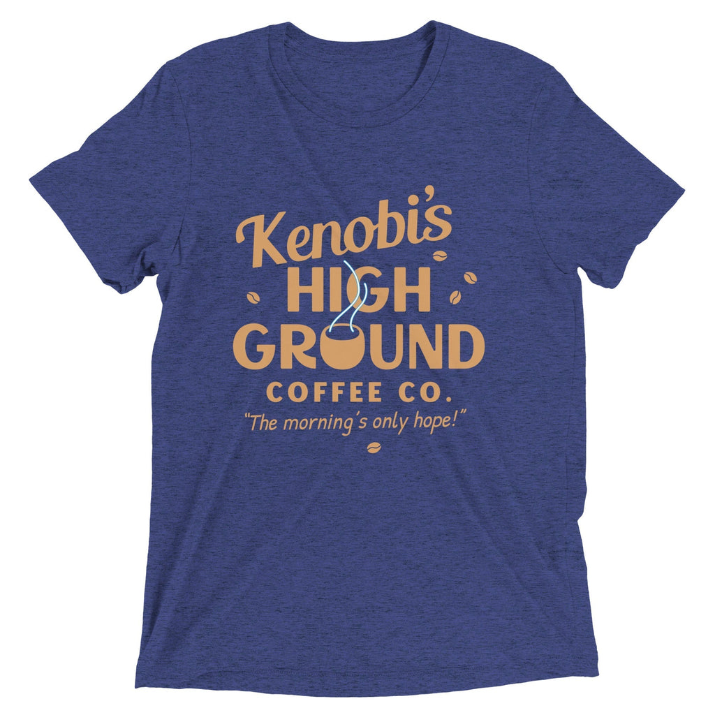 Kenobi's High Ground Coffee Co Men's Tri-Blend Tee Hoodie, Sweatshirt | PureTeeCo.com (Image 1)