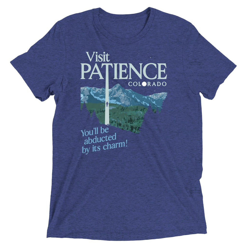 Visit Patience Colorado Men's Tri-Blend Tee Hoodie, Sweatshirt | PureTeeCo.com (Image 1)