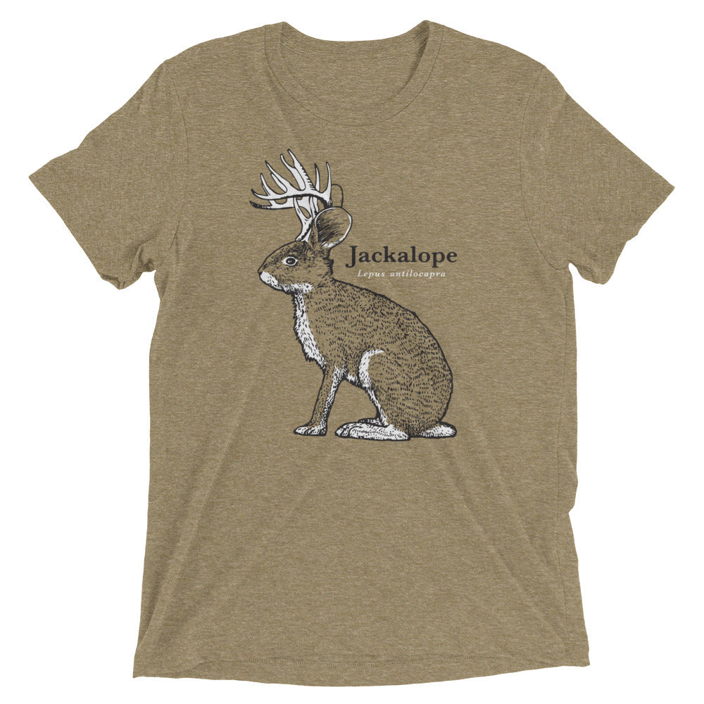 Jackalope Men's Tri-Blend Tee Hoodie, Sweatshirt | PureTeeCo.com (Image 2)