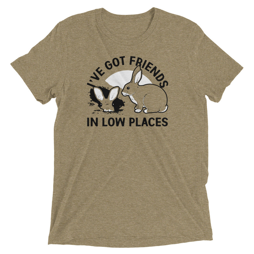 I've Got Friends In Low Places Men's Tri-Blend Tee Hoodie, Sweatshirt | PureTeeCo.com (Image 3)