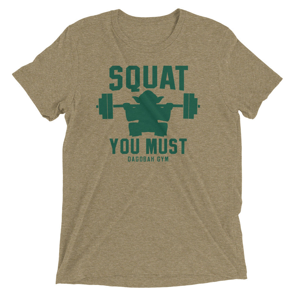 Squat You Must Men's Tri-Blend Tee Hoodie, Sweatshirt | PureTeeCo.com (Image 2)