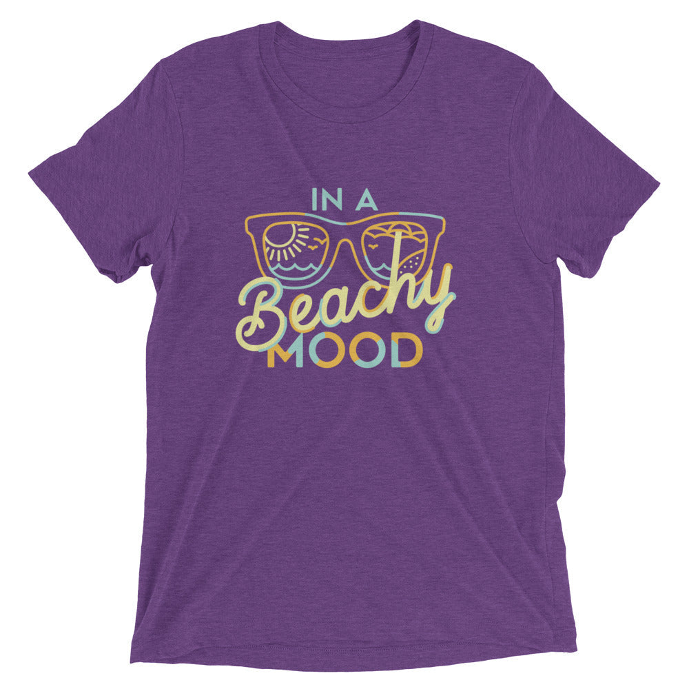 In A Beachy Mood Men's Tri-Blend Tee Hoodie, Sweatshirt | PureTeeCo.com (Image 3)