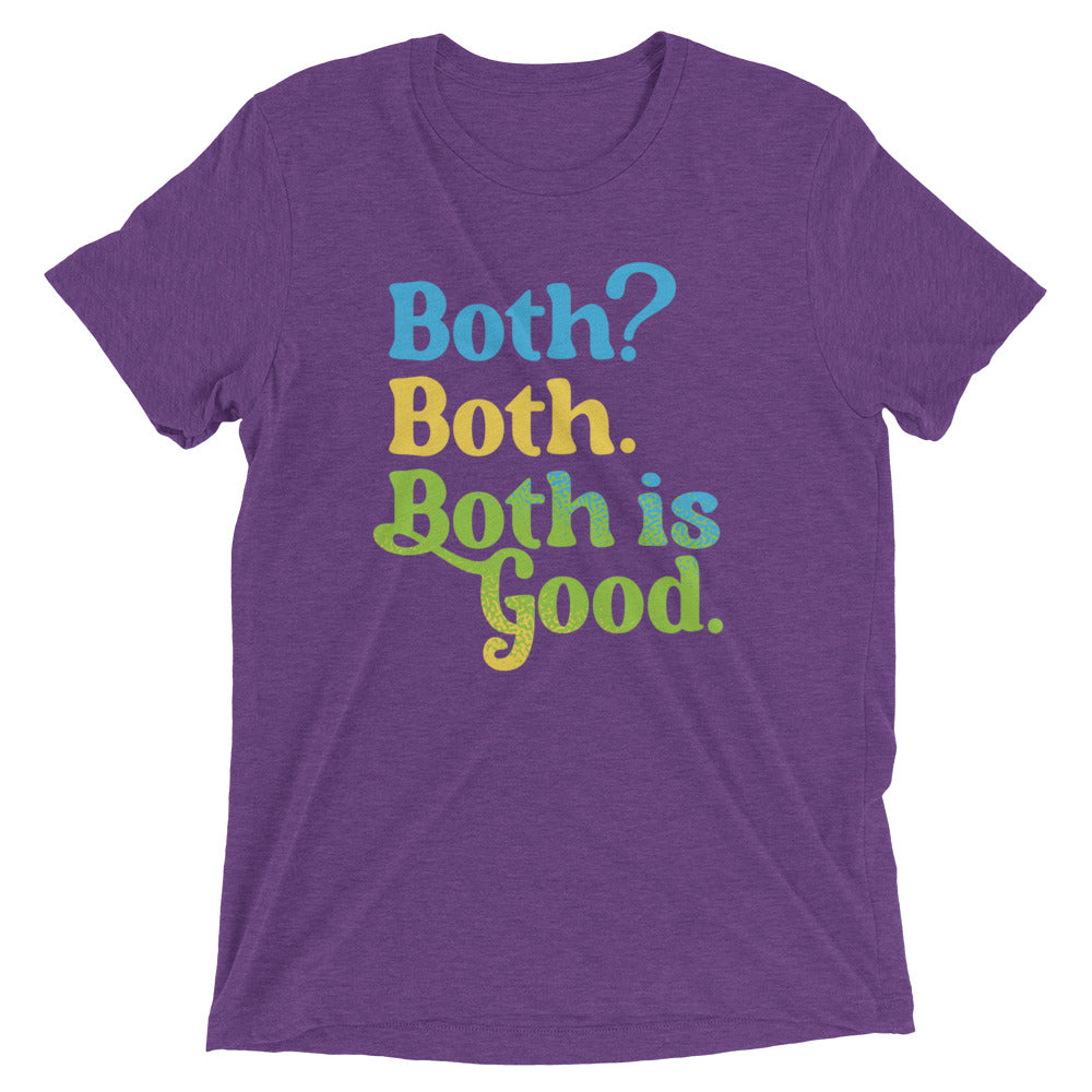 Both? Both. Both Is Good. Men's Tri-Blend Tee Hoodie, Sweatshirt | PureTeeCo.com (Image 4)