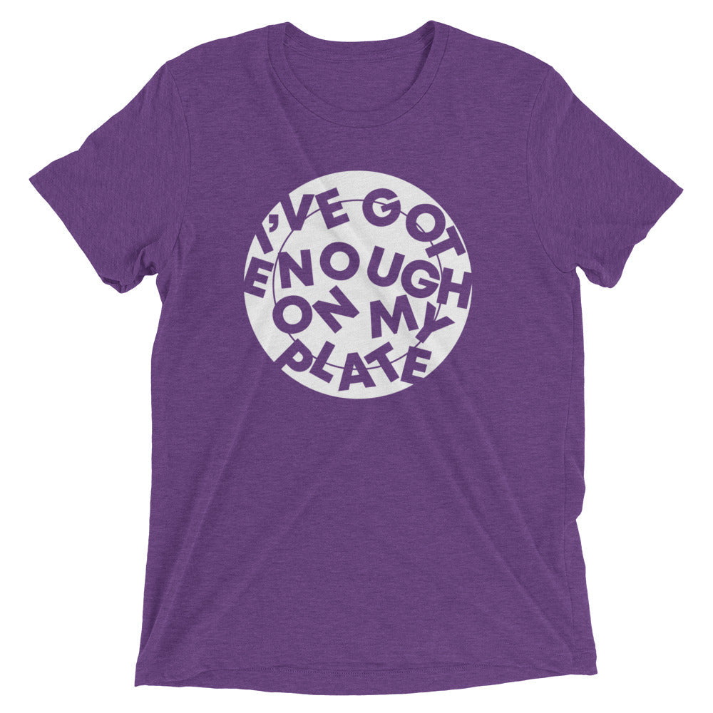 I've Got Enough On My Plate Men's Tri-Blend Tee Hoodie, Sweatshirt | PureTeeCo.com (Image 5)