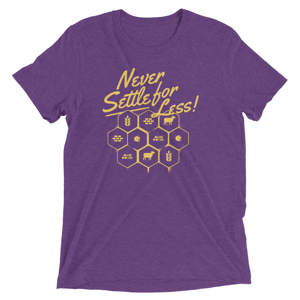 Never Settle For Less Men's Tri-Blend Tee Hoodie, Sweatshirt | PureTeeCo.com (Image 4)